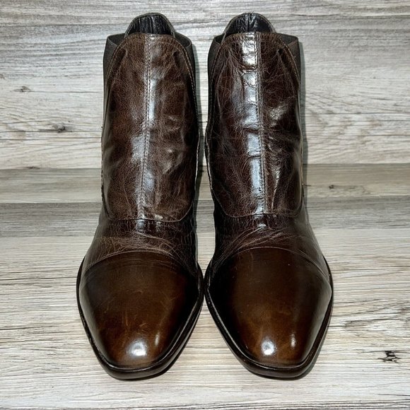 Jo Ghost Lizard Cap Toe Brown Chelsea Boot Italian Leather Men\'s US 8.5 EU 41.5 main image 11